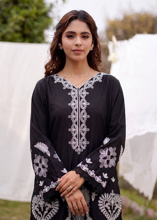 Black Lawn Kurta Pajama Online in Sri Lanka India Australia