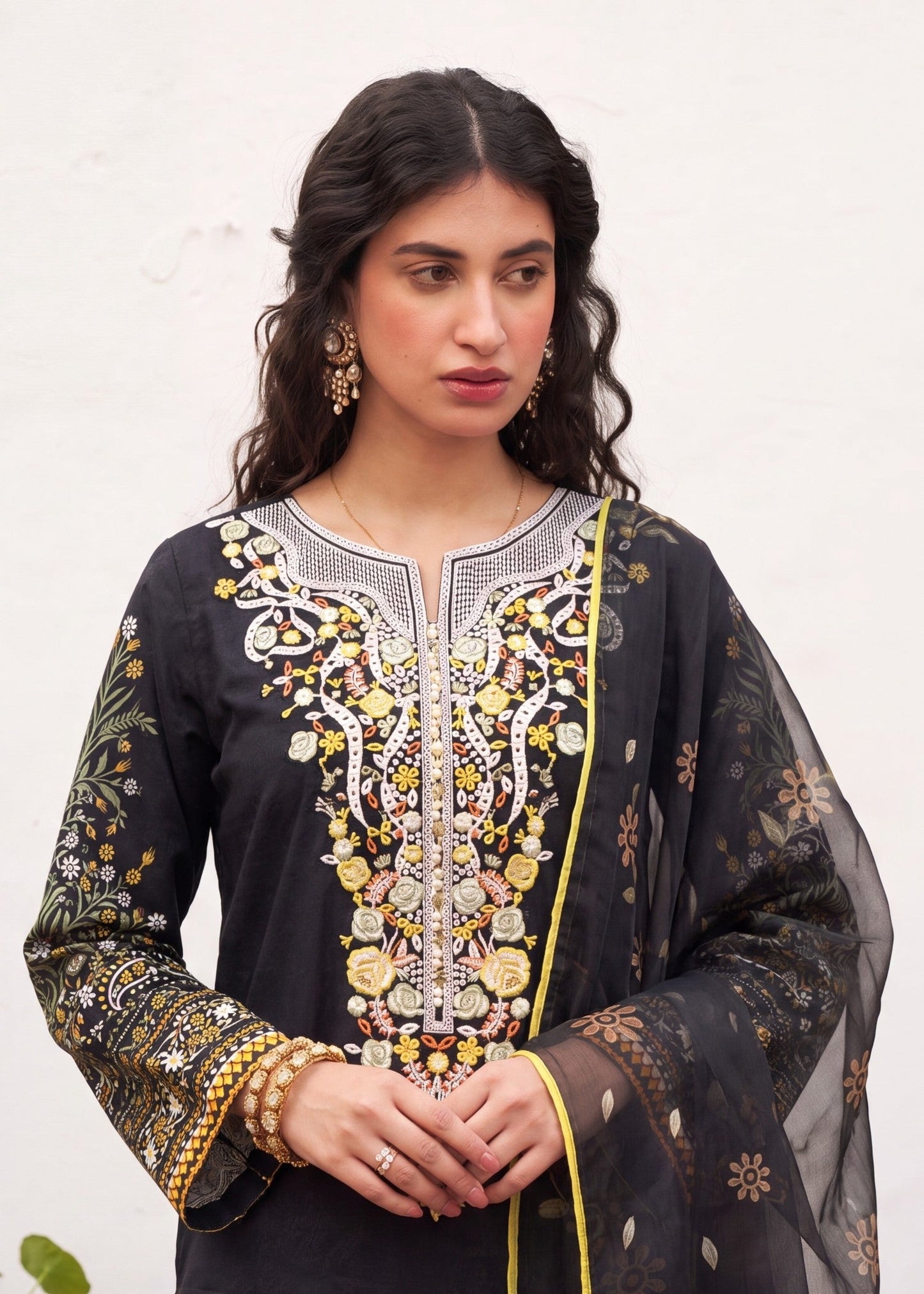 Black Lawn Kurti Suit Online in Sri Lanka India Australia