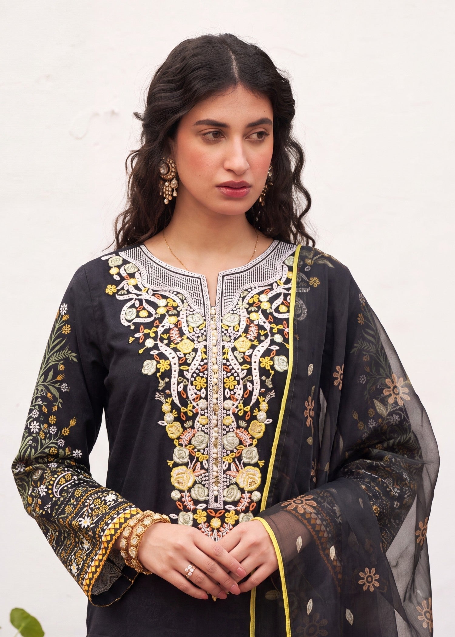 Black Lawn Kurti Suit Online in Sri Lanka India Australia