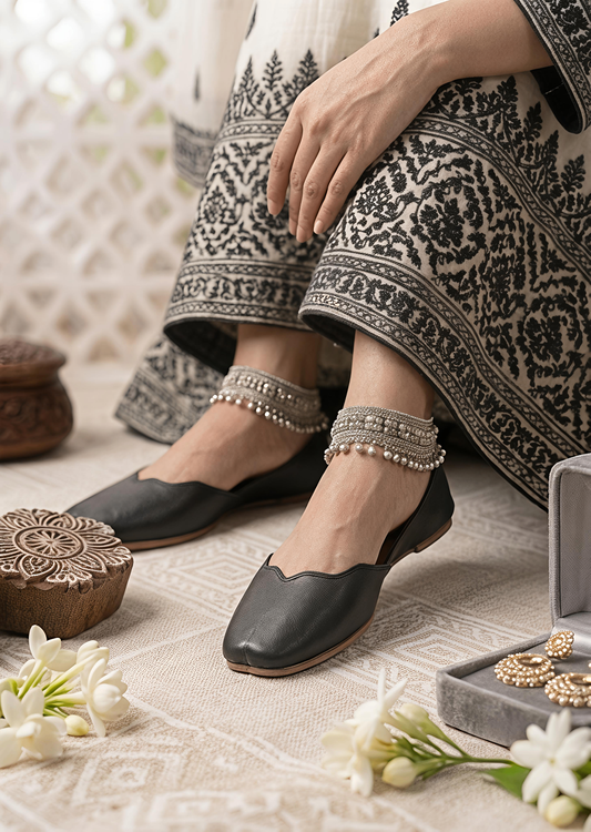 Black Mojari Shoes for Women Online in Sri Lanka India Australia