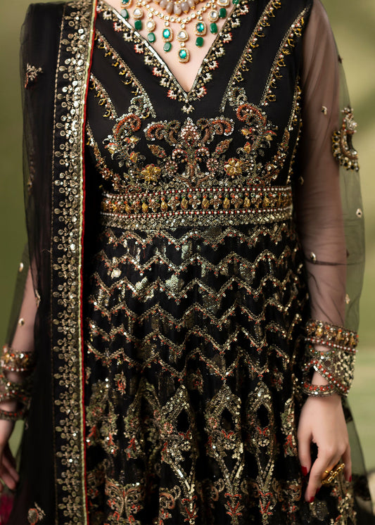 Black Net Embroidered Pakistani Suit Online in Sri Lanka India Australia