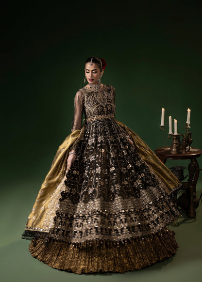 Black Net Pakistani Wedding Suit Online in UK USA Canada