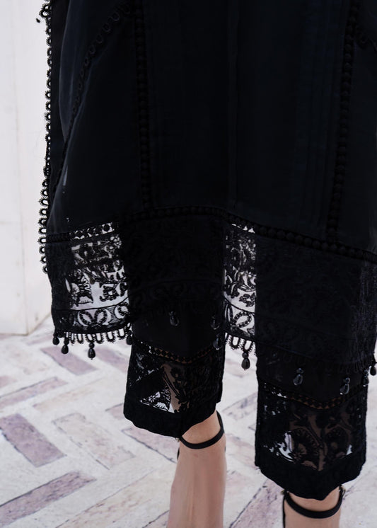 Black Organza Dupatta Embroidered Booti Spray Suit Online in Dubai DXB UAE Abudhabi Meena Bazaar