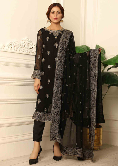 Black Organza Embroidered Sharara Dress Online in Sri Lanka India Australia