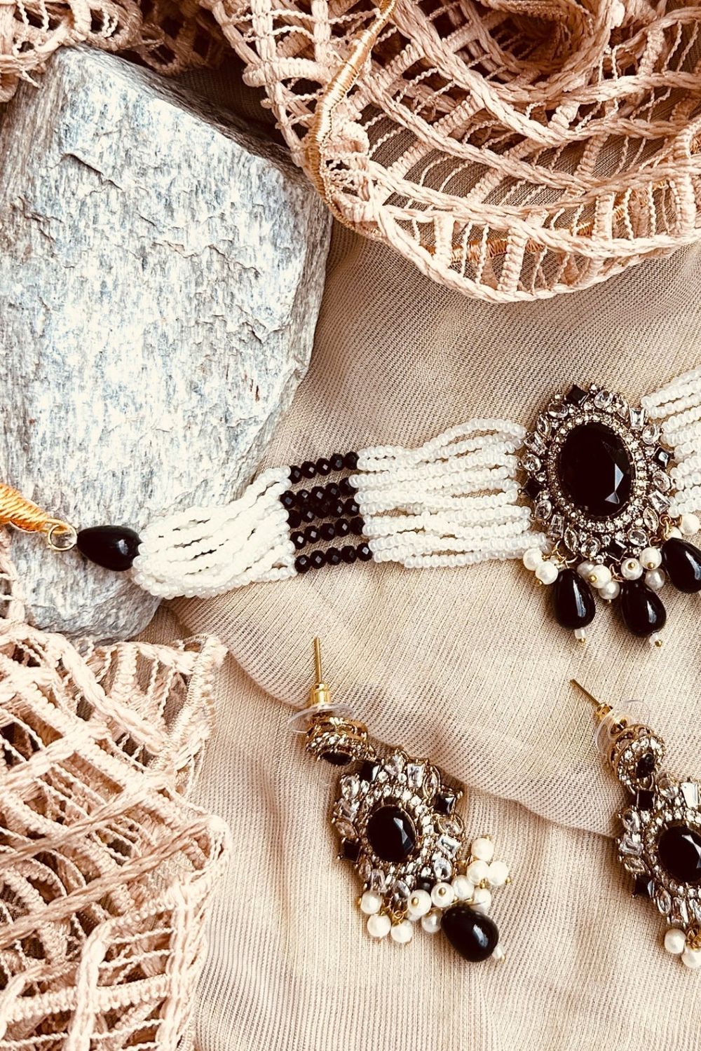 Black Pearl Dream Choker Set Online in Dubai UAE Abudhabi Ajman Sharjah