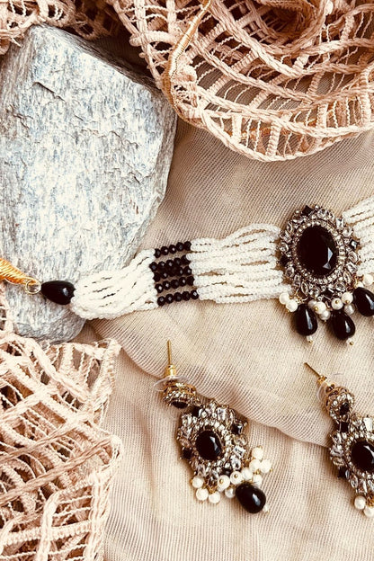 Black Pearl Dream Choker Set Online in Dubai UAE Abudhabi Ajman Sharjah