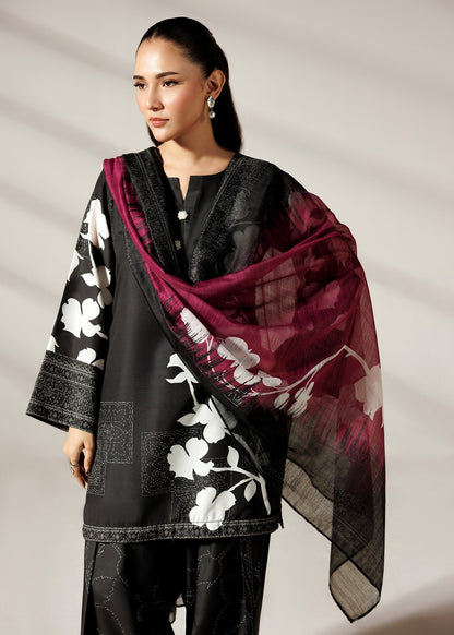 Black Printed Kurta Farshi Shalwar Set Online in Dubai UAE Abudhabi Ajman Sharjah
