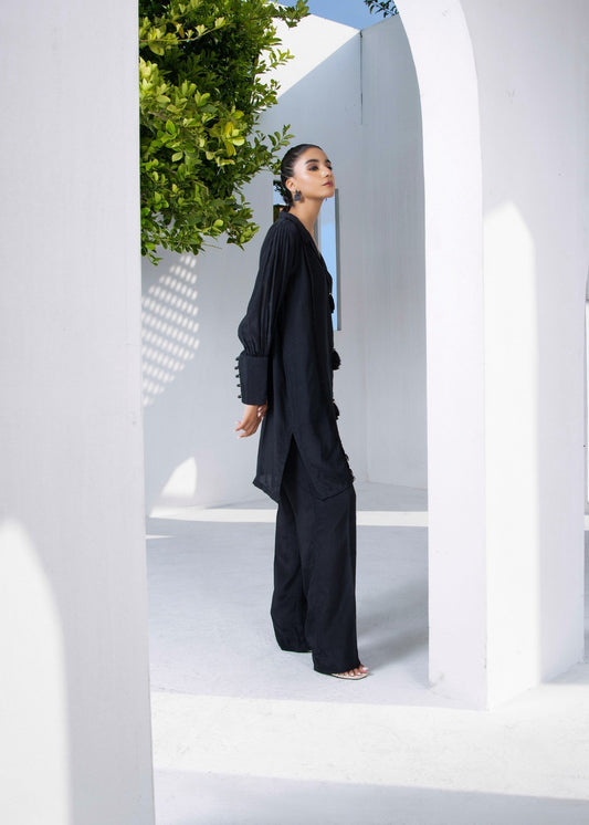 Black Raw Silk Co Ord Set Online in Sri Lanka India Australia