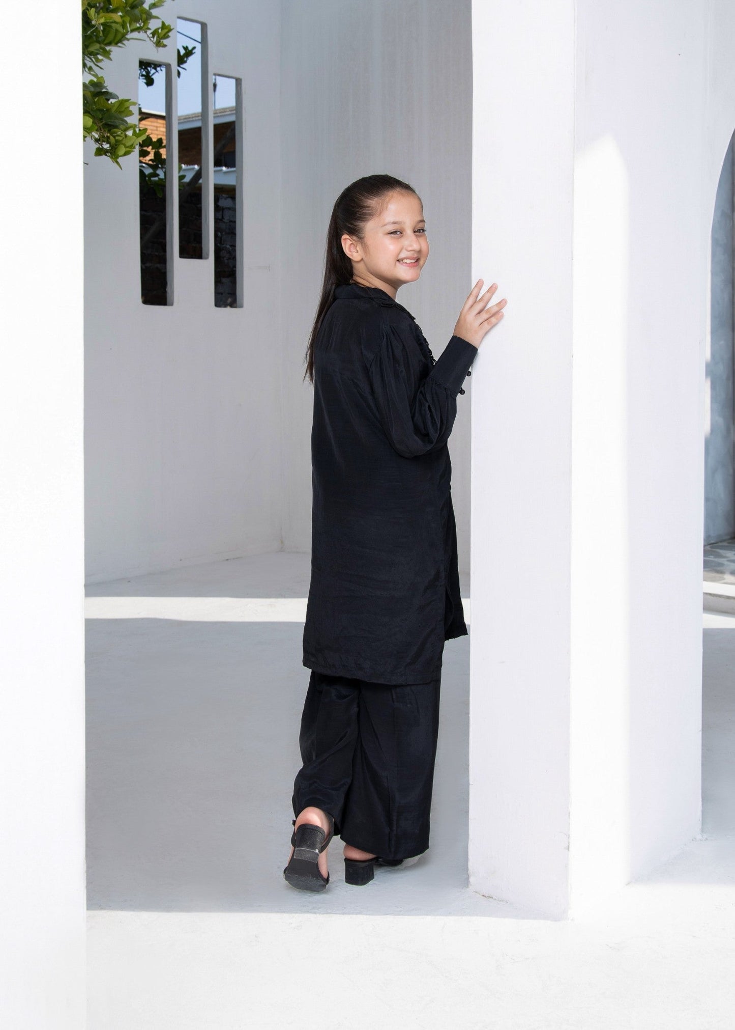 Black Raw Silk Designer Suit Online in Dubai UAE Abudhabi Ajman Sharjah