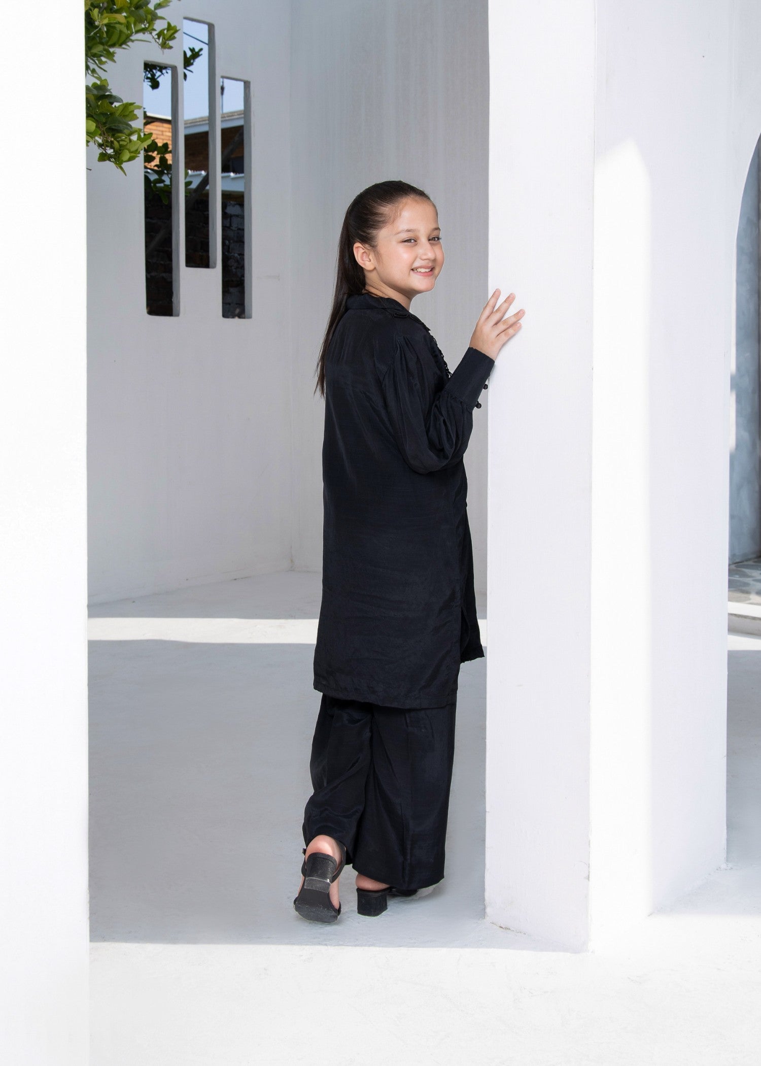 Black Raw Silk Designer Suit Online in Dubai UAE Abudhabi Ajman Sharjah