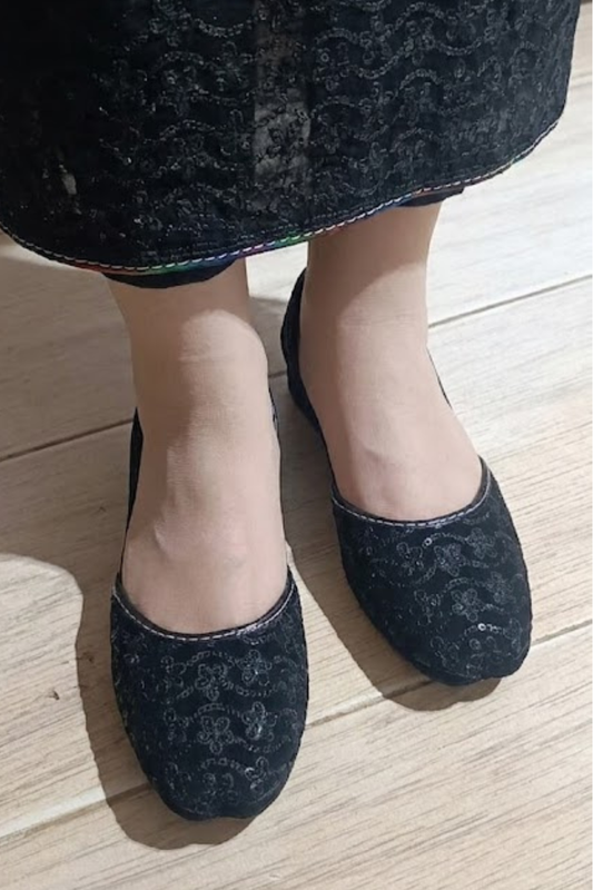 Black Sidaadi Multi Khussa Leather Sole Online in Dubai UAE Abudhabi Ajman Sharjah