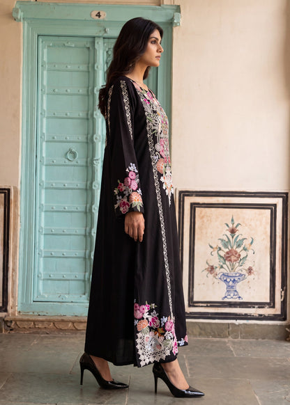Black Summer Lawn Suit for Women Online in Dubai UAE Abudhabi Ajman Sharjah