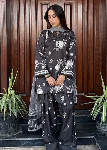 Black Summer Wear Farshi Shalwar Suit Online in Sri Lanka India Australia