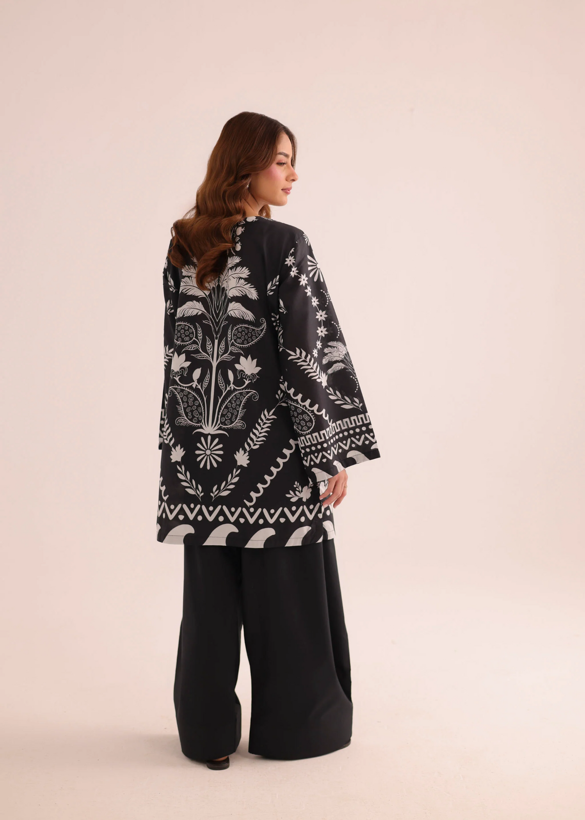 Black Summer Wear Poly Lawn Top Online in Sri Lanka India Australia