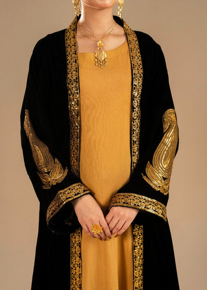 Black Velvet Embroidered Partywear Salwar Kameez Online in Dubai DXB UAE Abudhabi Meena Bazaar
