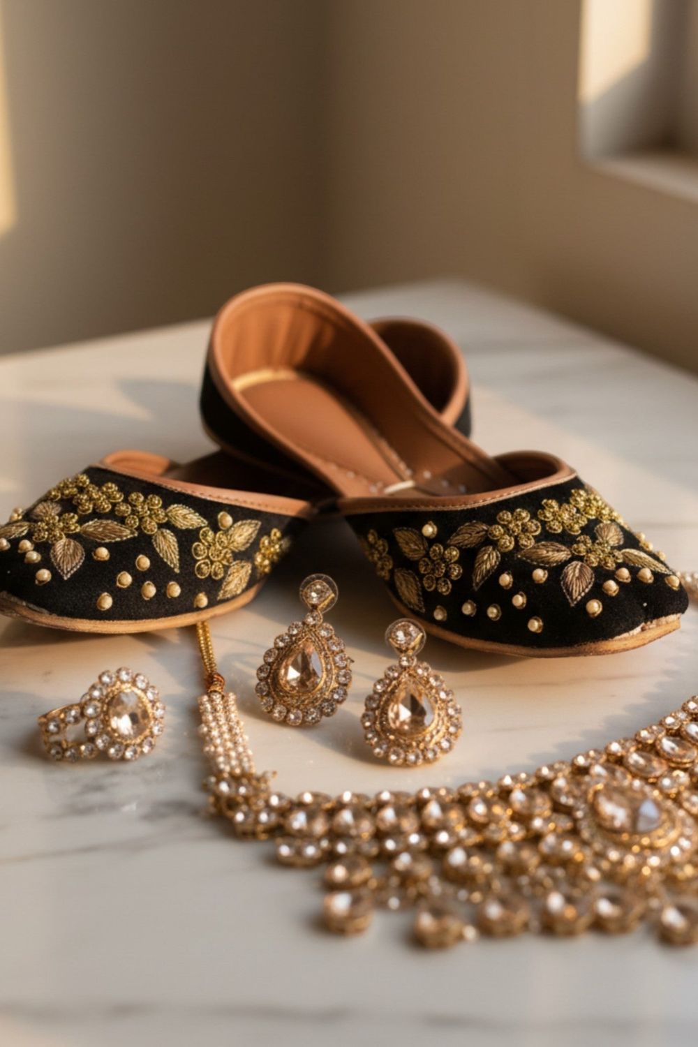 Black Velvet Handmade Khussa Online in Dubai UAE Abudhabi Ajman Sharjah