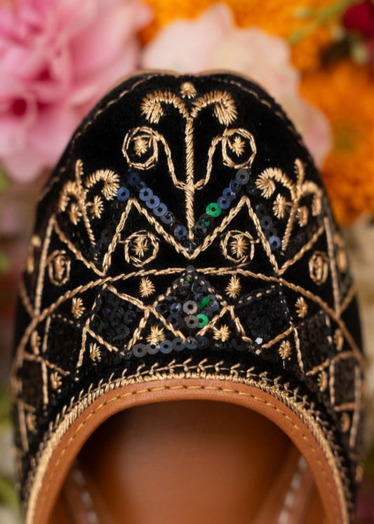 Black Velvet Jutti Online in Sri Lanka India Australia