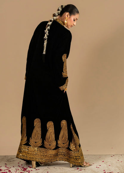 Black Velvet Partywear Salwar Suit Online in Sri Lanka India Australia