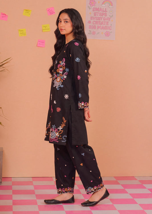 Black Winter Wear Dhanak Suit Online in Sri Lanka India Australia