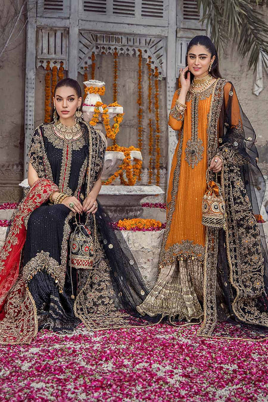 Hand Embroidered Sharara with Stone Work