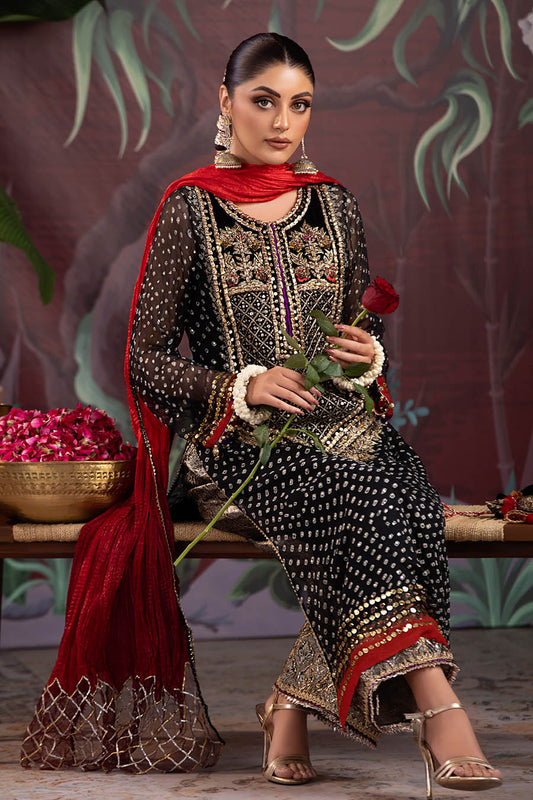 Handmade Pure Chunri Chiffon Suit