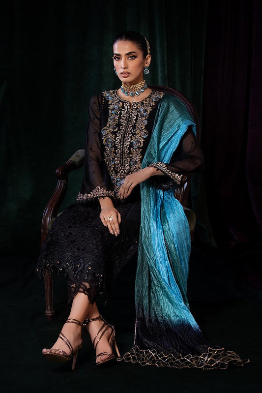 Hand Embroidered Pure Chiffon Suit Size 44