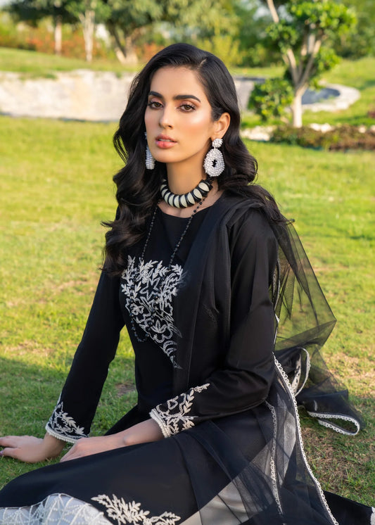 Black Readymade Pure Cotton Suit Size 44