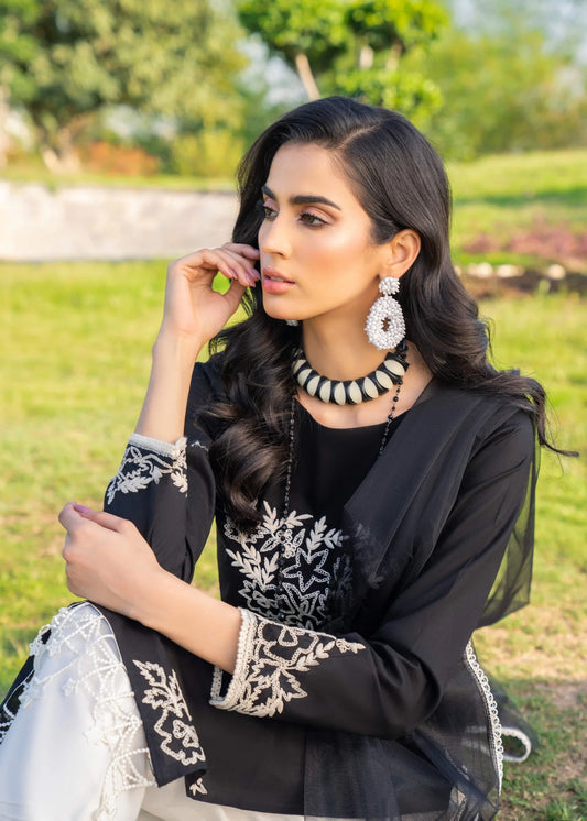 Black Readymade Pure Cotton Suit Size 44