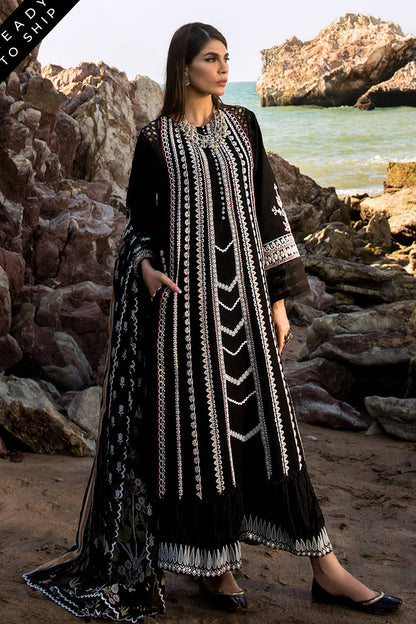 Onyx Embroidered Lawn Suit