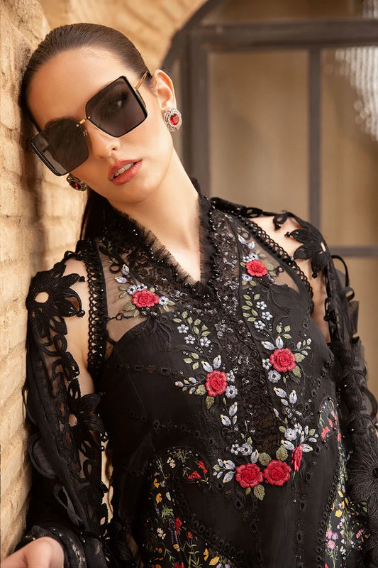 Black Embellished Lawn Suit
