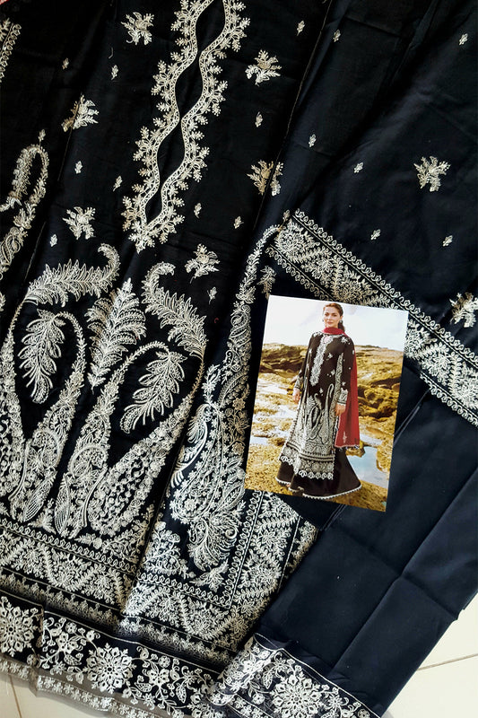 Black Embroidered Lawn Suit
