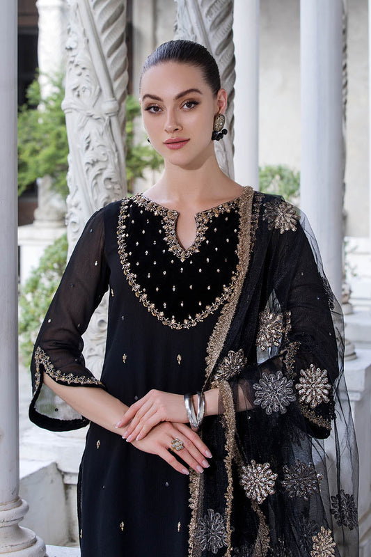 Black Sharara Suit with Hand Work