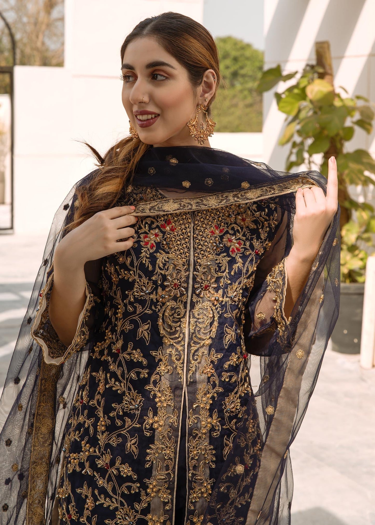 Blue Adda Work Raw Silk Salwar Suit Online in Sri Lanka India Australia