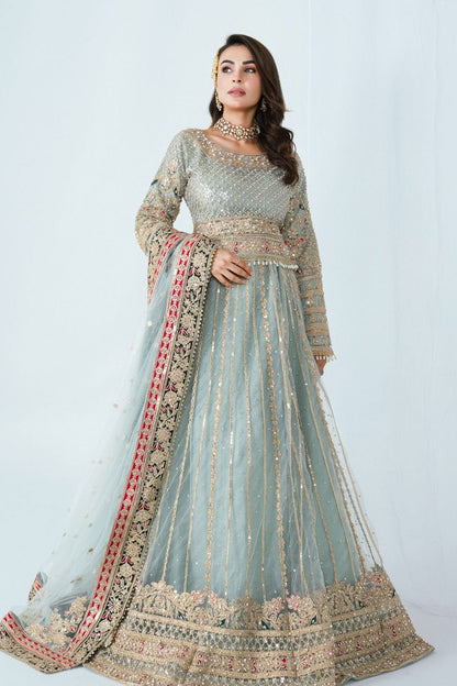 Blue Embellished Net Lehenga Choli Online in Dubai UAE Abudhabi Ajman Sharjah