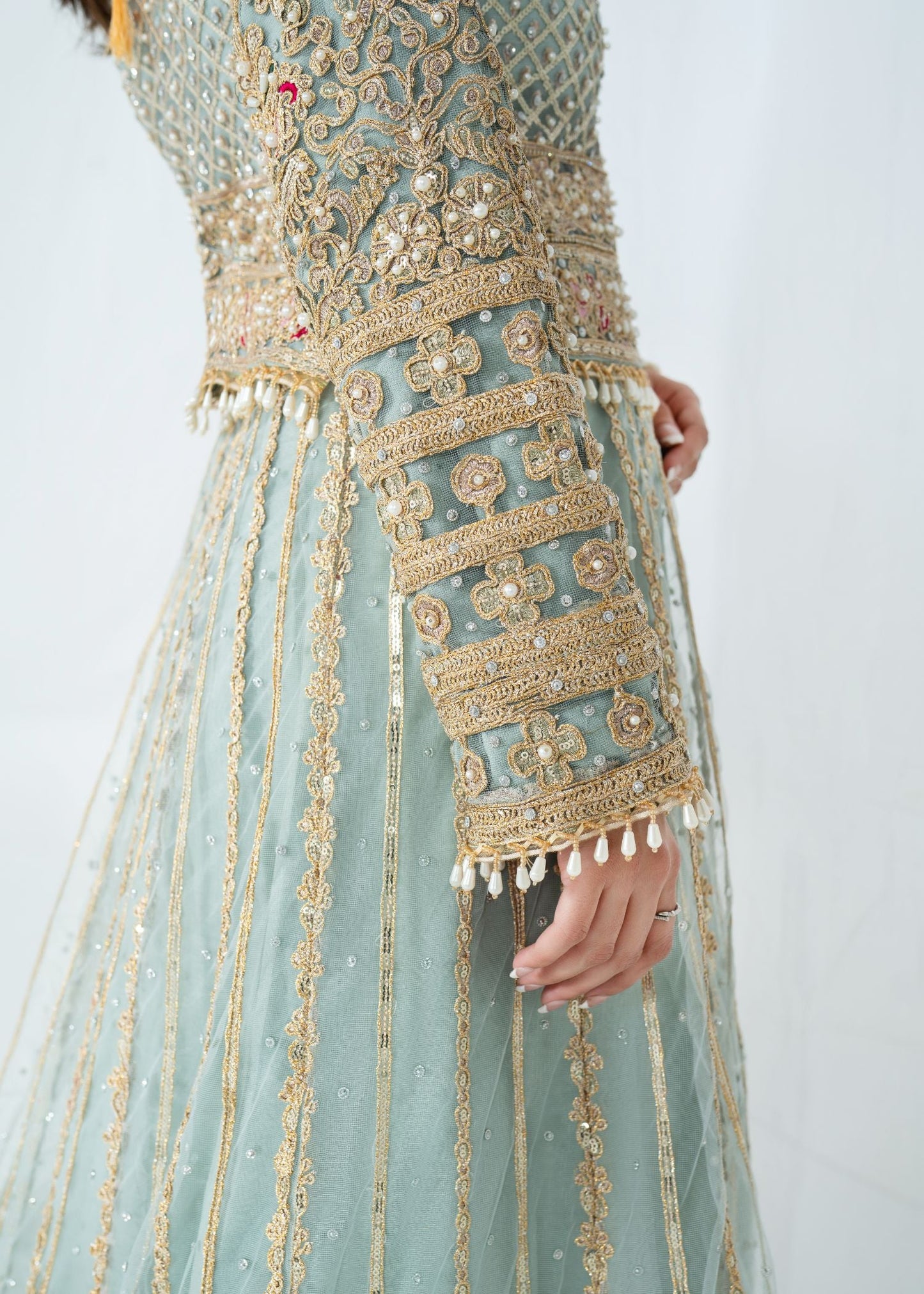 Blue Embellished Net Lehenga Suit for Women Online in Dubai UAE Abudhabi Ajman Sharjah