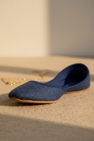 Blue Handcrafted Cotton Khussa Online in Dubai UAE Abudhabi Ajman Sharjah