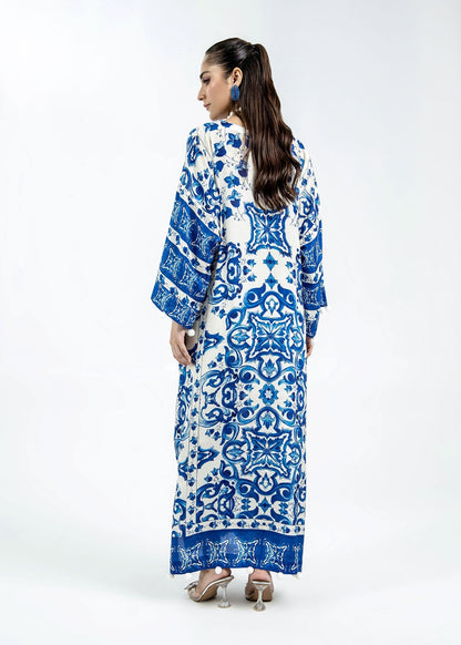 Blue Kaftan Set Stitched Online in KSA Riyadh Saudi Arabia Oman Bahrain Qatar