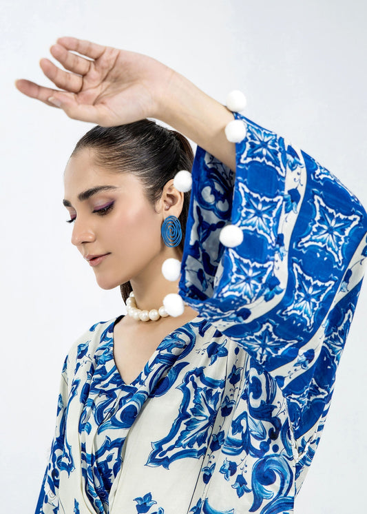 Blue Kaftan Suit for Women Online in Dubai DXB UAE Abudhabi Meena Bazaar