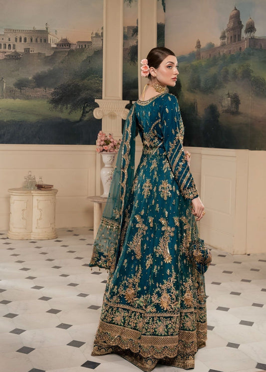 Blue Net Embroidered Pakistani Suit Online in Sri Lanka India Australia