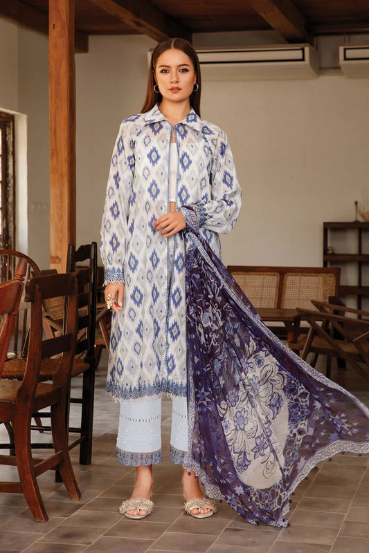 Printed Lawn Suit with Chiffon Dupatta