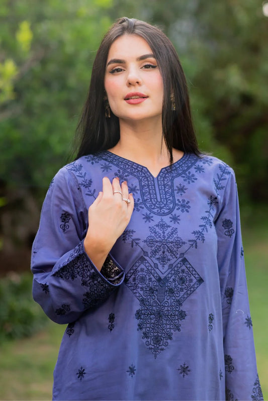 Twilight Blue Kurta with Straight Pants