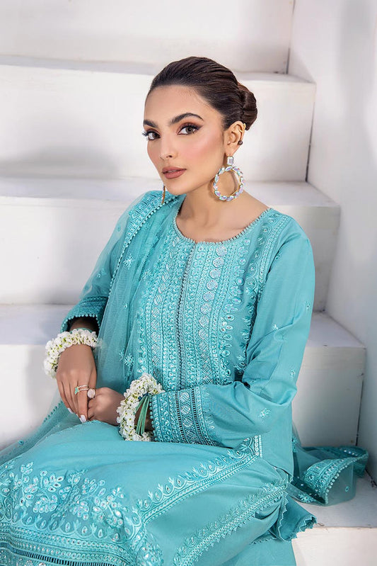 Ferozi Hand Embroidered Pure Cotton Chikankari Suit