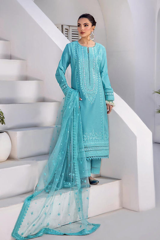 Ferozi Hand Embroidered Pure Cotton Chikankari Suit