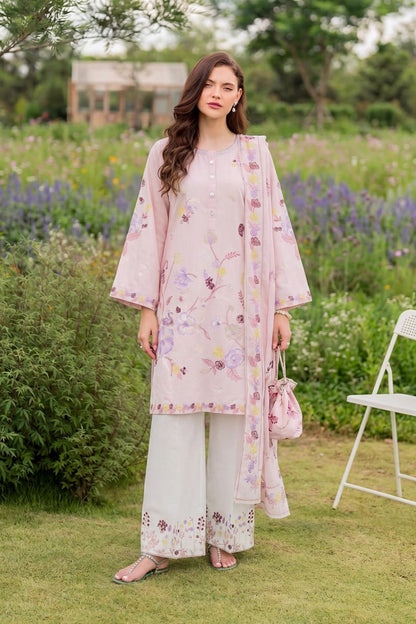 Blush Pink Embroidered Lawn Pakistani Suit Online in Dubai UAE Abudhabi Ajman Sharjah