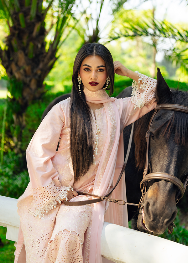 Blush Pink Embroidered Lawn Party Wear Suit Online in Dubai UAE Abudhabi Ajman Sharjah