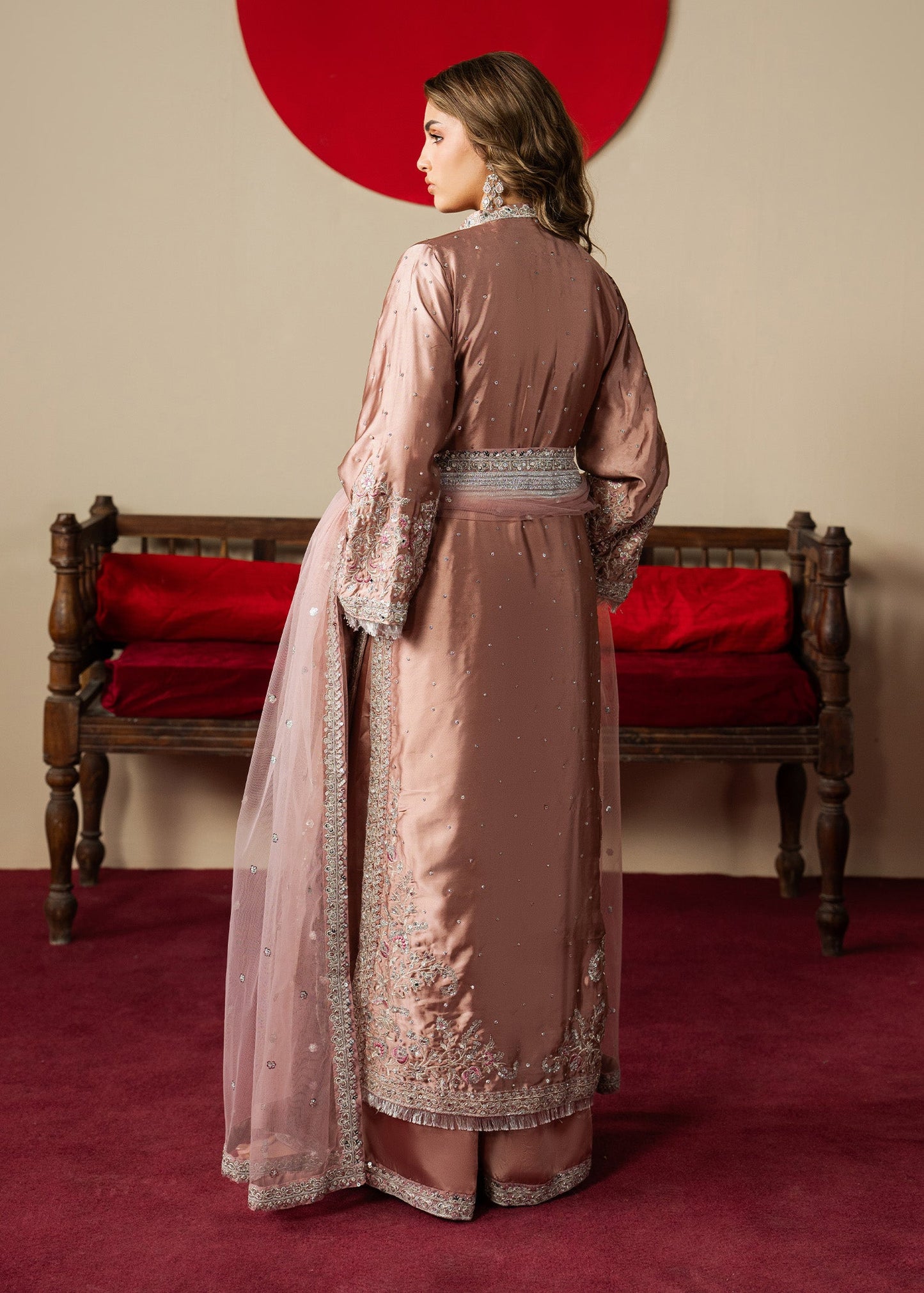 Blush Pink Embroidered Pakistani Suit Online in Dubai UAE Abudhabi Ajman Sharjah