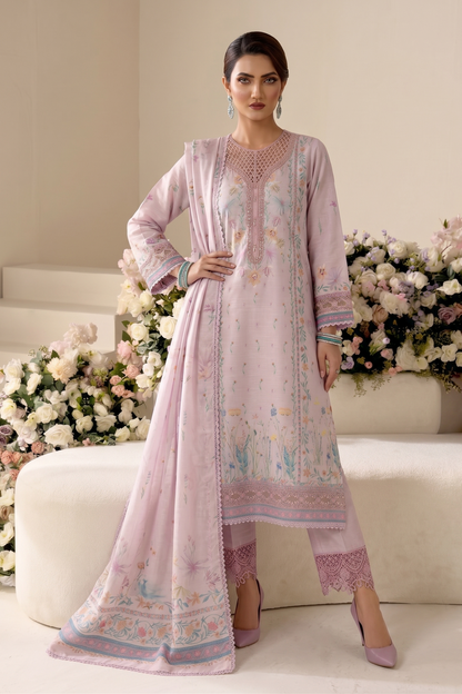 Blush Pink Embroidered Raw Silk Pakistani Suit Online in Dubai UAE Abudhabi Ajman Sharjah