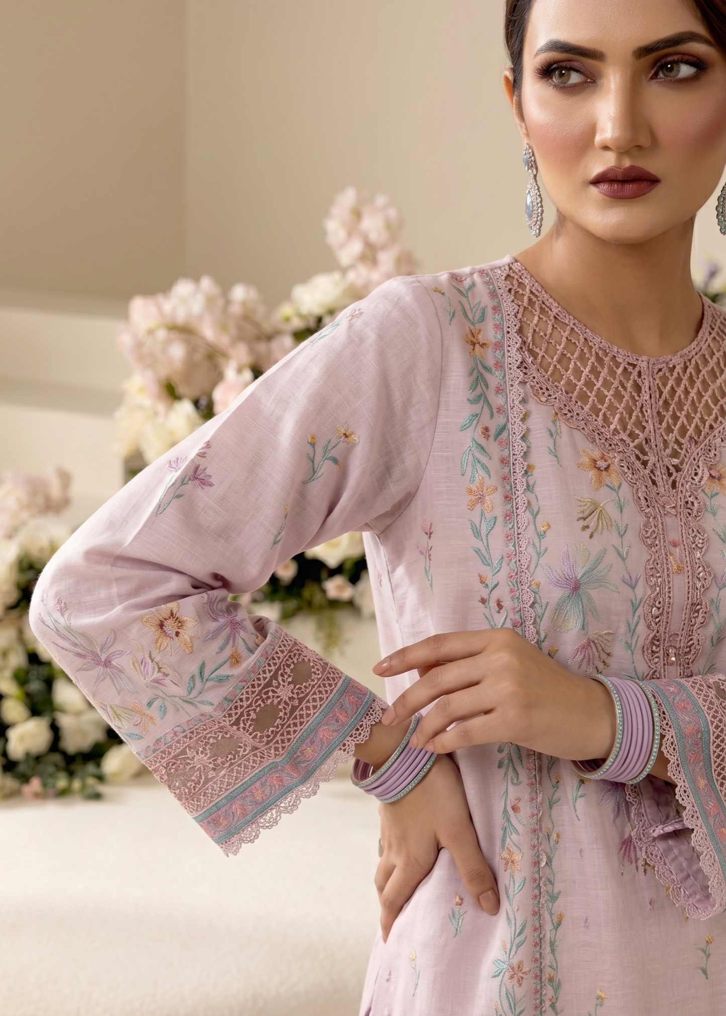 Blush Pink Raw Silk Embroidered Salwar Kameez Online in UK USA Canada