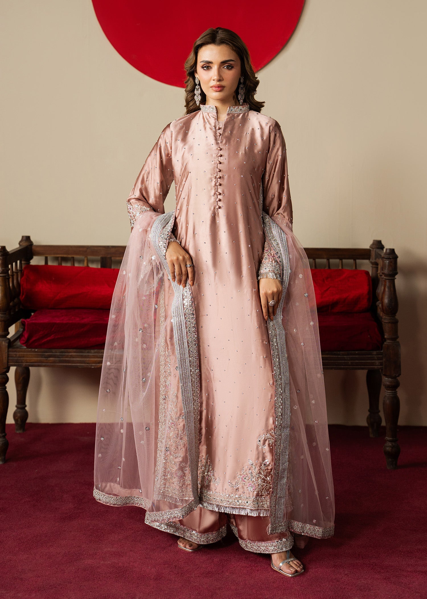 Blush Pink Wedding Guest Wear Suit Online in UK USA Canada