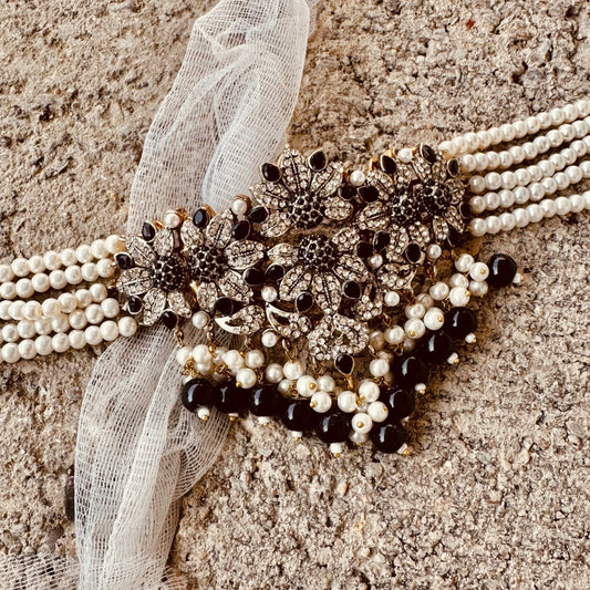 Bold Black Stone Choker Jewellery Online in UK USA Canada